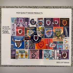 Custom Minnesota Brewery "Badger Hill Brewing" 500 Piece Wooden Puzzle
